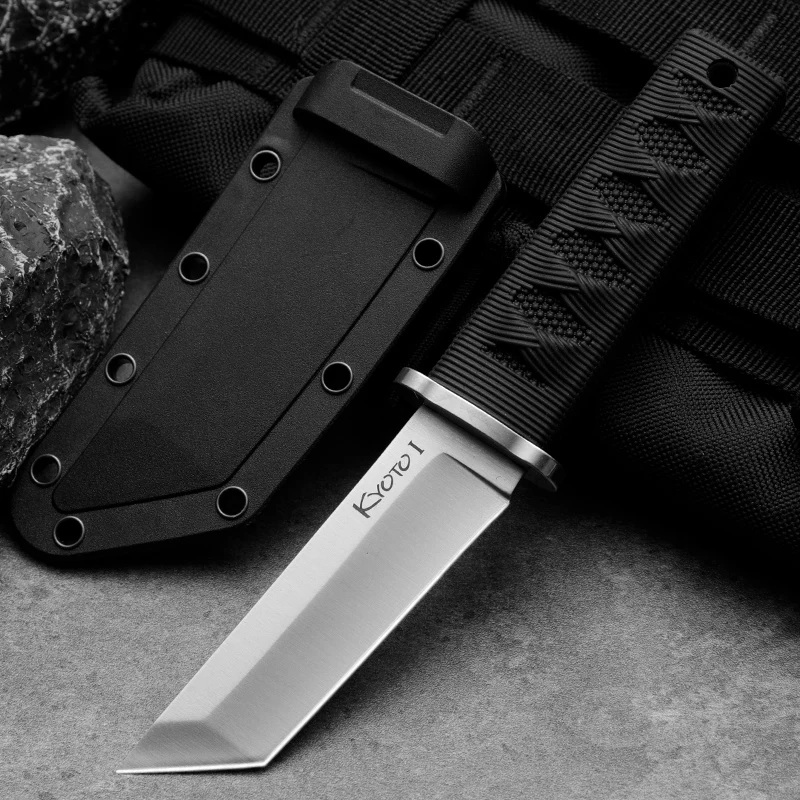 8CR13MOV Steel Hunting Knife, Survival Straight Knife, First Aid Tool Pocket Knife Outdoor Survival Knife Fixed Blade Men\'s Gift