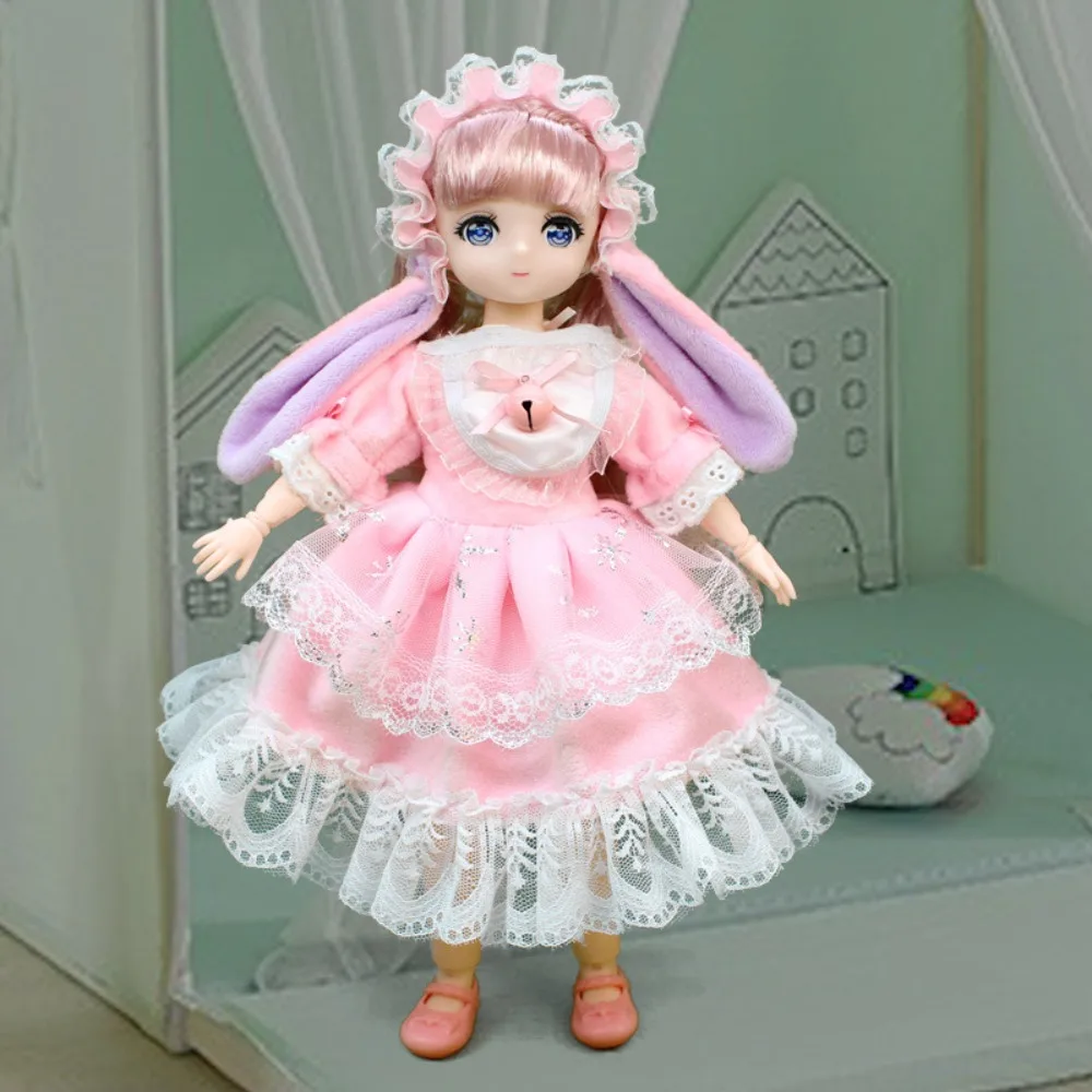 

Play House Toys Spherical Joint 32cm Bjd Doll with Clothes 3D Eyes Hinged Doll Colorful Cute 32cm Articulated Toys Birthday Gift