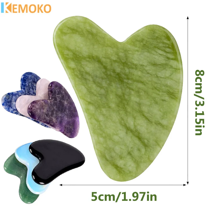 

Natural Stone Gua Sha Board, Rose Quartz Jade Facial Massager for Face Lifting, Firming Relaxation Thin face beauty SPA Therapy