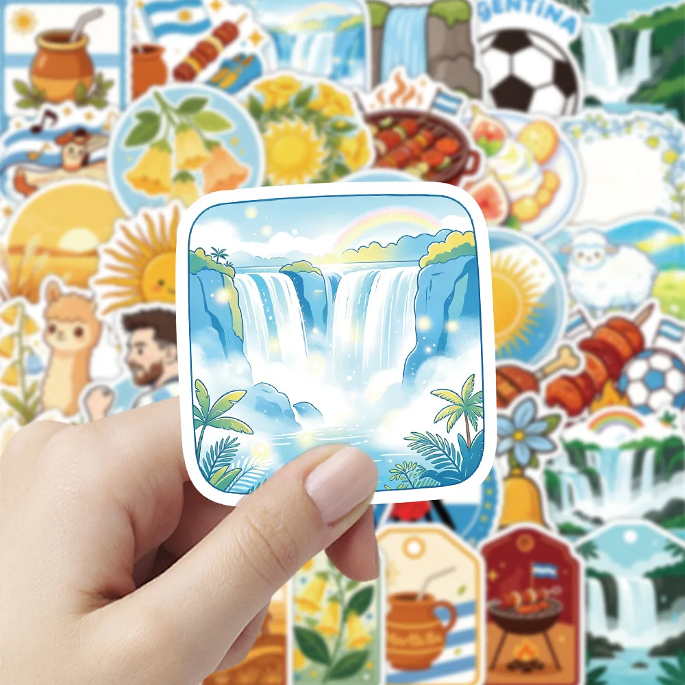 50PCS Argentina Travel Stickers Flag Soccer Tango Empanada Country Landscape Waterproof Decor For Luggage Laptop Water Stickers - view 3