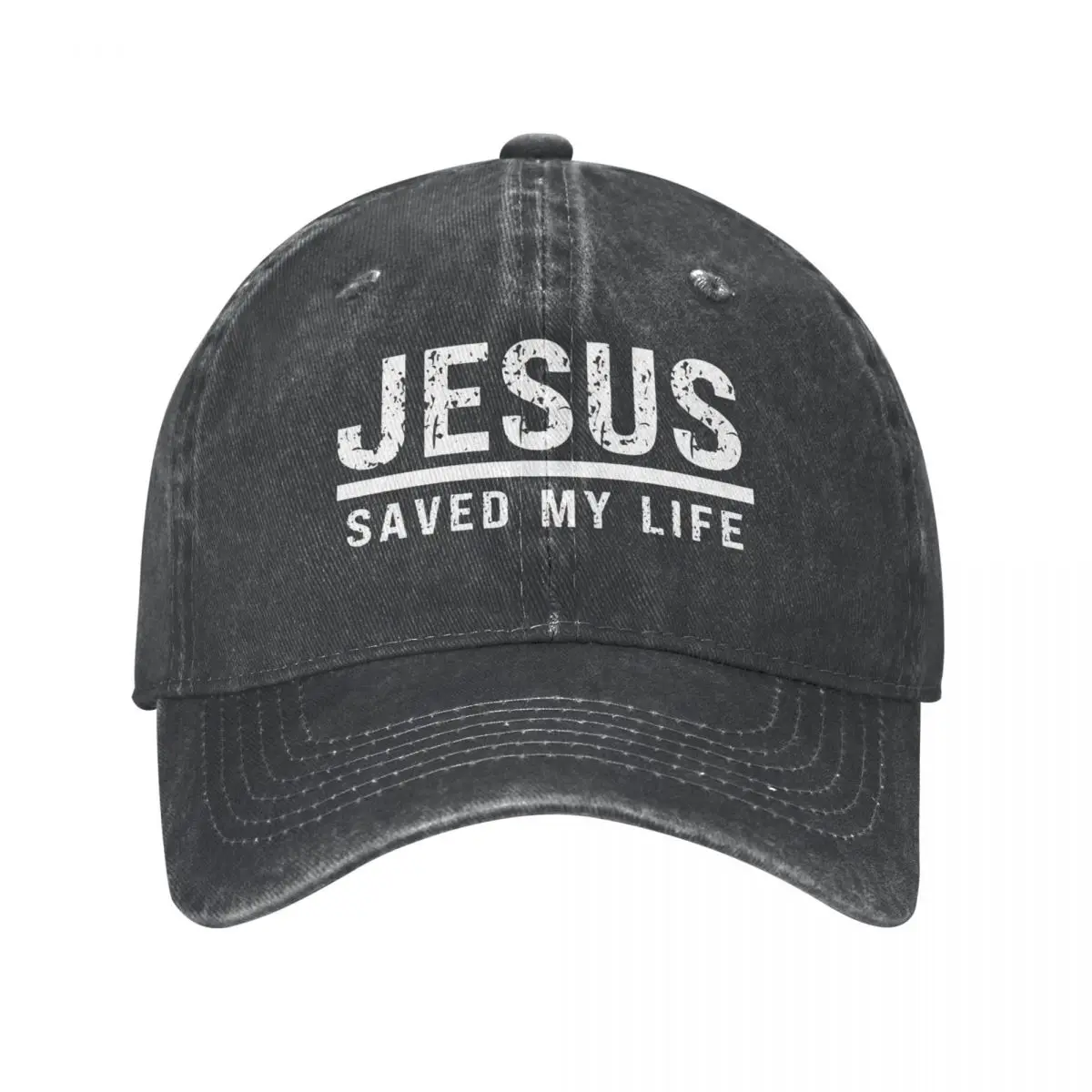 Jesus Saved My Life Christian Summer Autumn Cap Homme Baseball Cap Fashion Cowboy Hats Bone Washed Cotton Sports Casquette