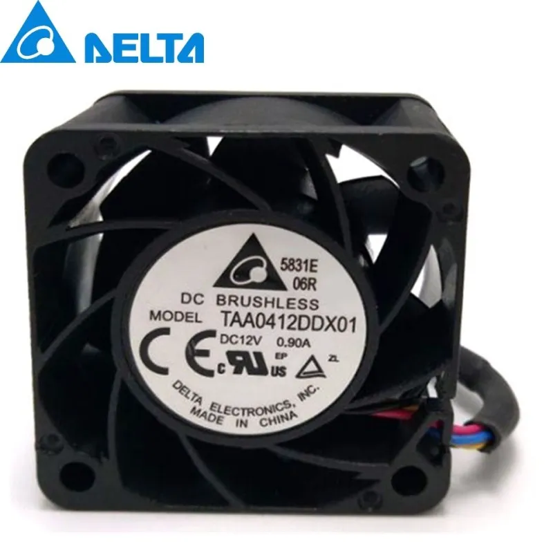 

1Pcs TAA0412DDX01 4020 40mm 40*40*20mm 4line Ultra Violent Cooling Fan Server 12V 0.9A For Delta