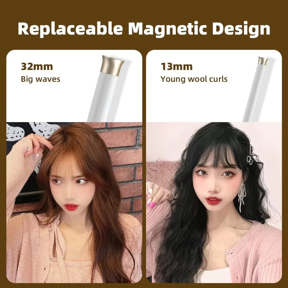 Vivid & Vogue Automatic Hair Curler 3Gen 4Gen Ceramic Curling Iron Automatic Rotation 28mm 32mm