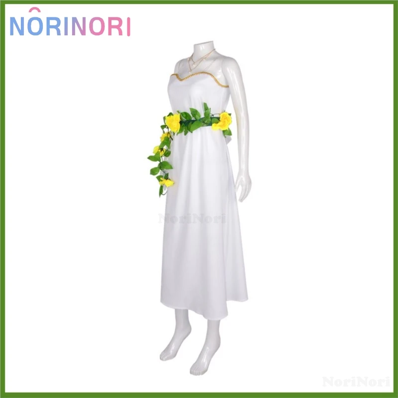 Anime Game FF Final Nette VII ahiith Gainsborough Cosplay Costume avec perruque pour femme, robe de Rhahiith, robe blanche trempée, carnaval