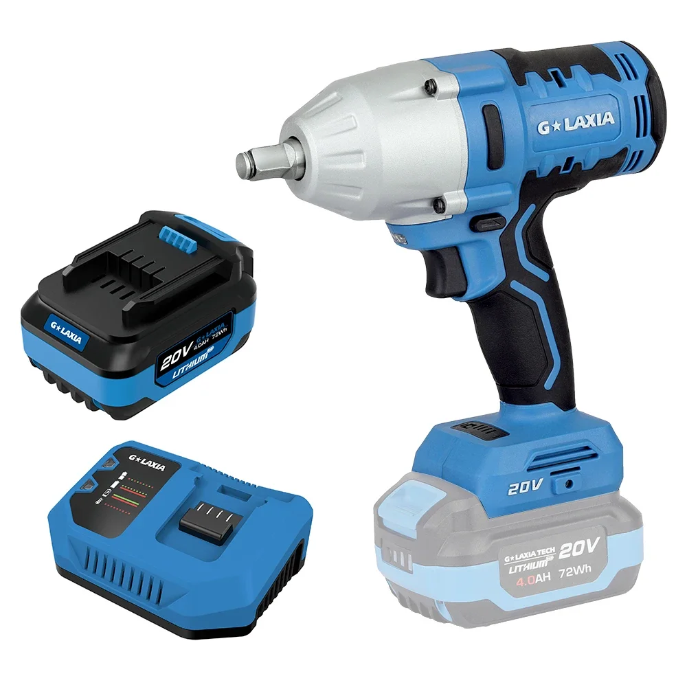 

Impact Power Wrench GALAXIA 20V Cordless Brushless 600N.m mode 4-speed variable speed lithium-lon LED light Impact Wrench