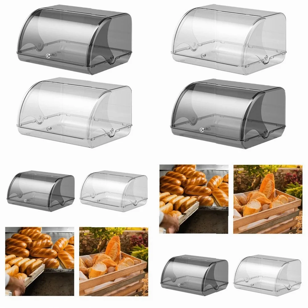 

Farmhouse Large Capacity Bread Bin with Roll Top, Portable Bakery Storage Container for Kitchen Counter, Sundries Holder