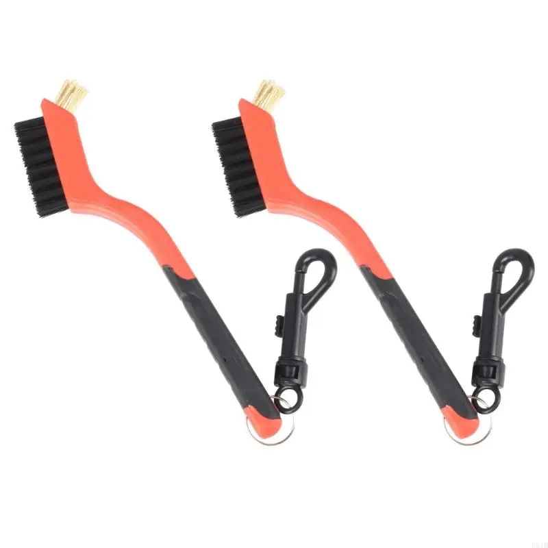  Golfs Club Brush Long Handle Double Sided Golfs Rod Cleaner Golfs Cleaning Brush