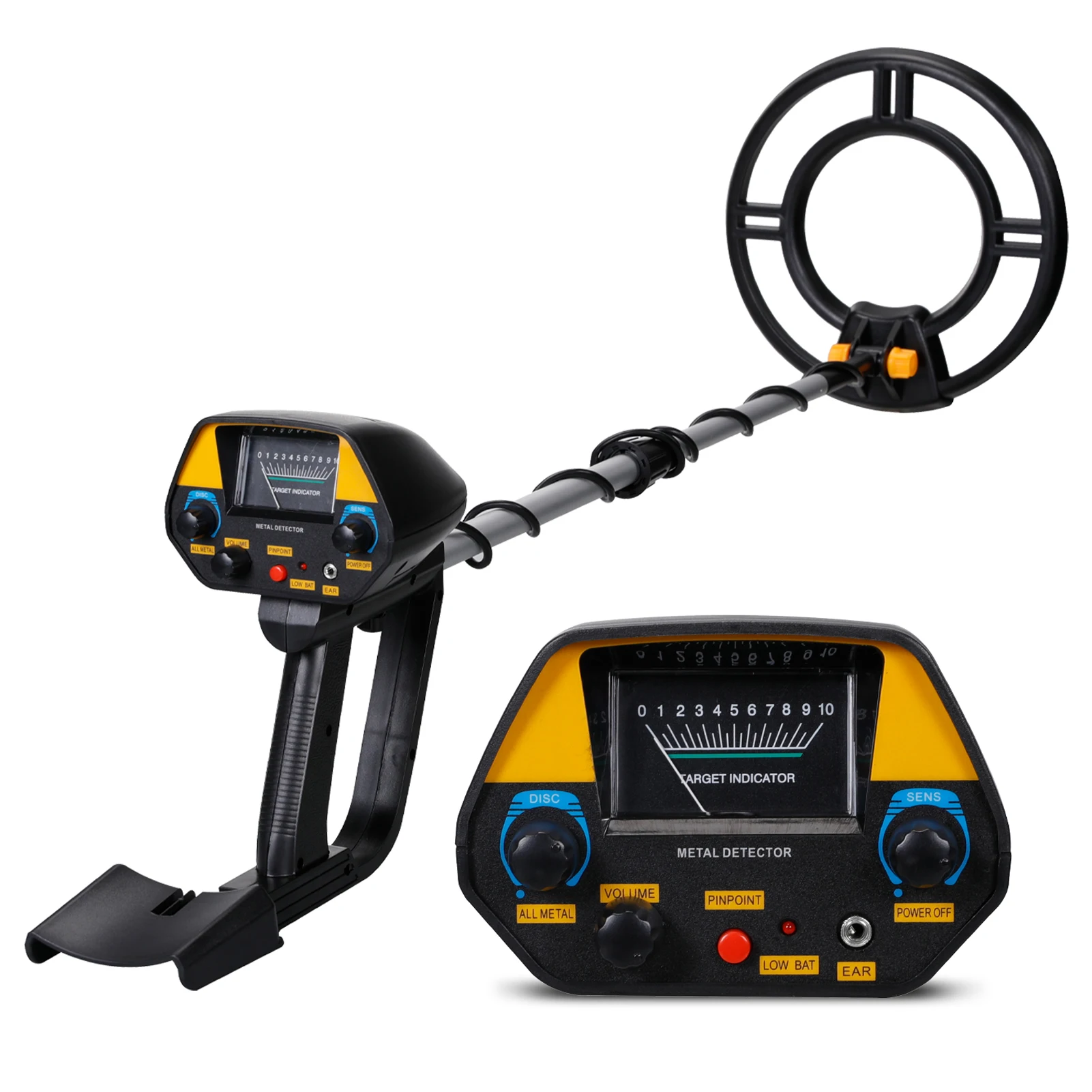 MD940 Metal Detector ALL METAL & Disc Mode High Sensitivity Jewelry Treasure Hunting Digger Kit
