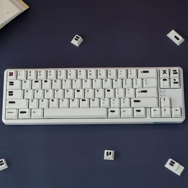 1 Set Redacted Theme Keycaps For MX Switch Mechanical Keyboard PBT Dye Sublimation Key Caps Cherry Profile GMK
