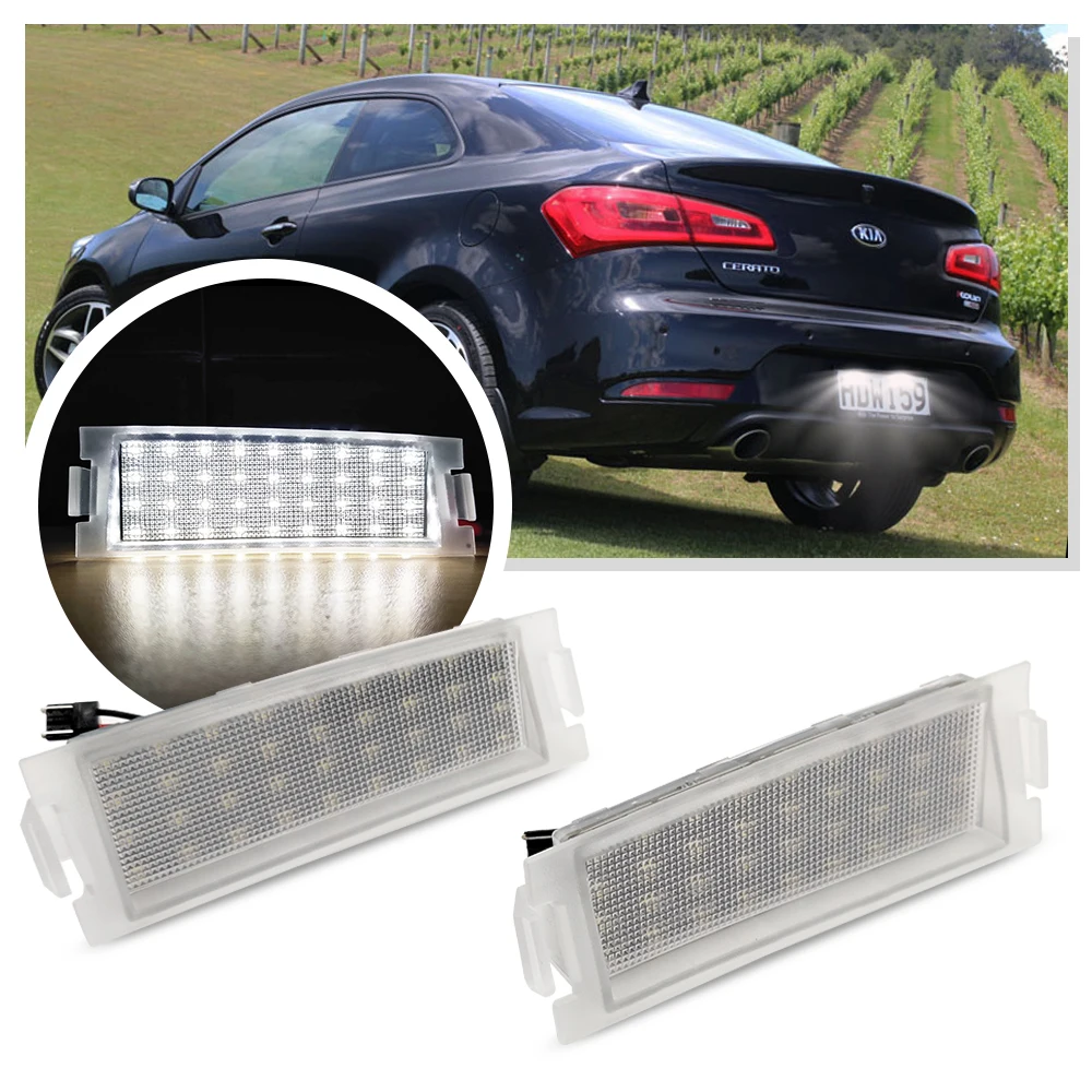 LED License Number Plate Light Car Accessories For KIA Forte Koup 2009 2010 2011 2012 2013 2014 2015 2016 2017 Rear Tail Light