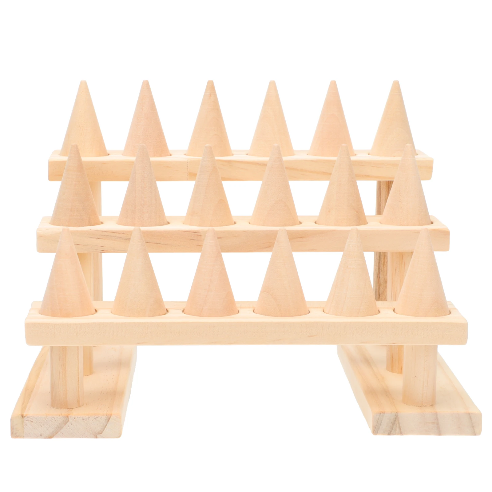 

Wooden Rings Durable Pine Material Multi layer Storage Display St For Finger Jewelry Home Display Ring Rack Decor