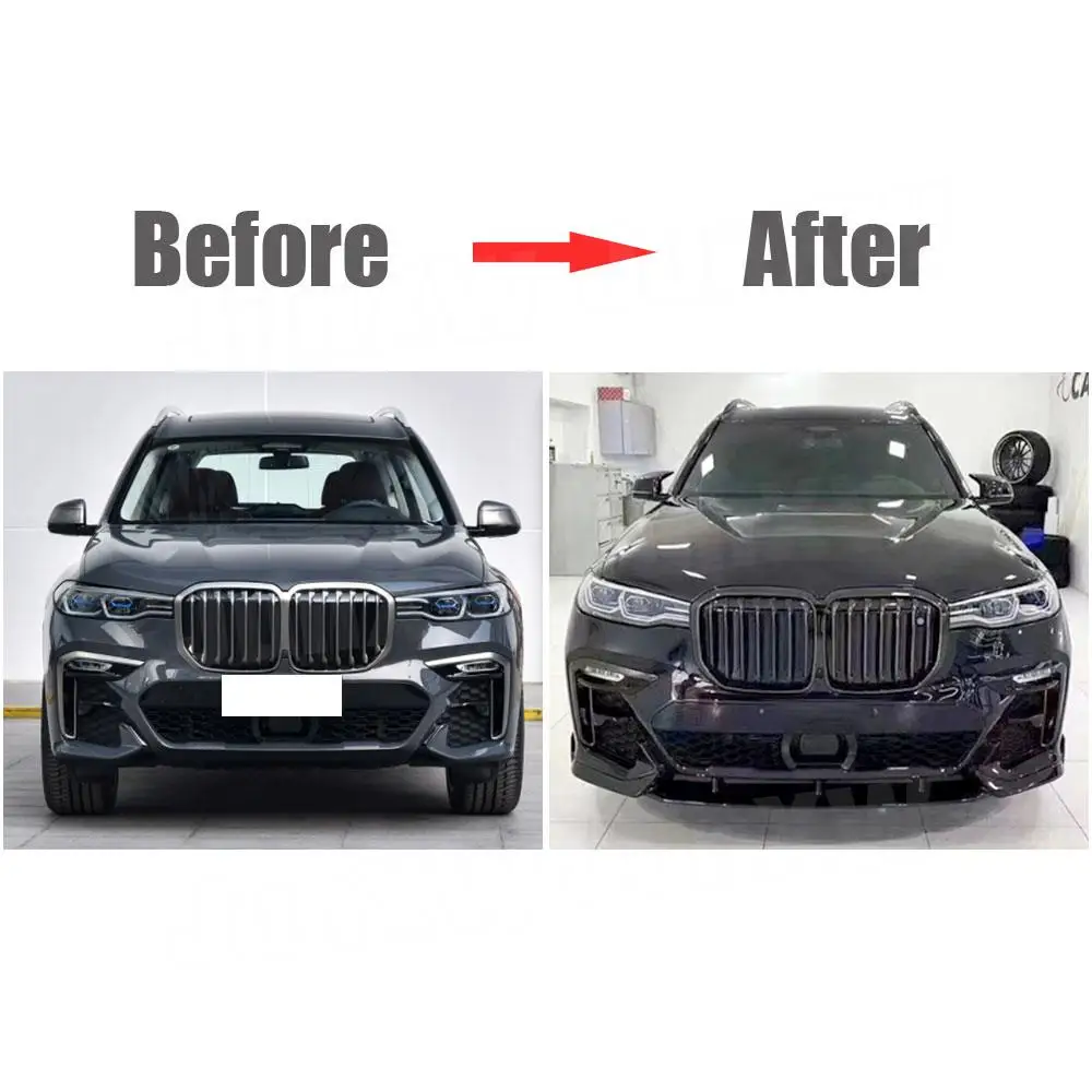 Front Lip Spoiler Chin Shovel For BMW X7 G07 M Sport 2019-2021 Car Lower Guard Plate Splitter Chin Cover Carbon Fiber/ABS