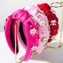 Amazon hot Selling Valentine's Day Headband Alloy Arrow Piercing Accessory Sweet Headband Simple and Fashionable Headband