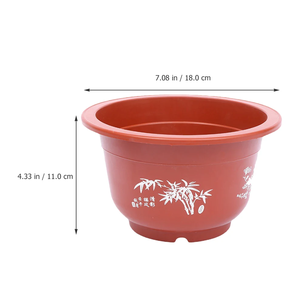 

10 Pcs Thickened Flower Pot 210 Type Red Tray 18cm Diameter Indoor Plants Orchid Planter Plastic Container Home Gift