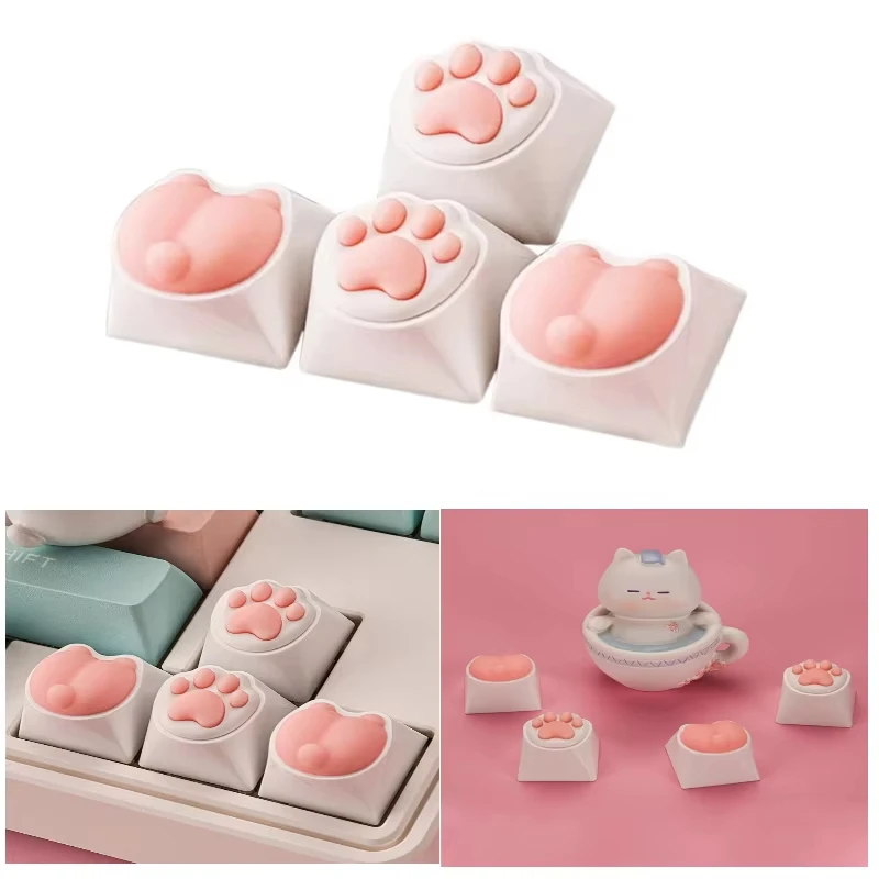 Cute Pink Cat Claw Mechanical Keyboard Keycap