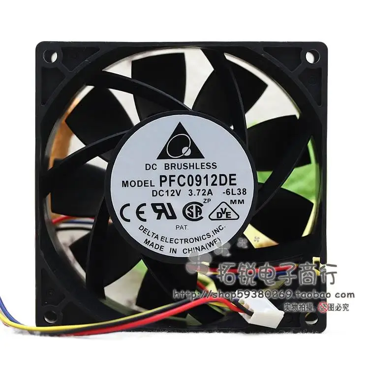 Delta Delta PFC0912DE 9038 12V 3.72A 9CM Ultra-Violent Server Cooling Fan