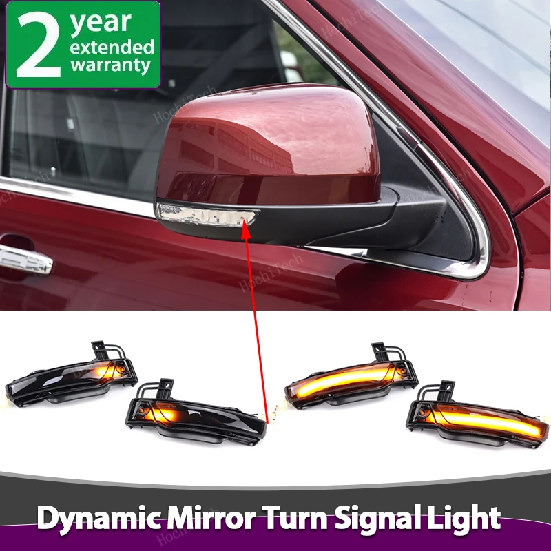 Dynamic Blinker Turn Signal Light Side Mirror Indicator LED Flashing Light for Jeep Grand Cherokee Dodge Durango 2011-2022