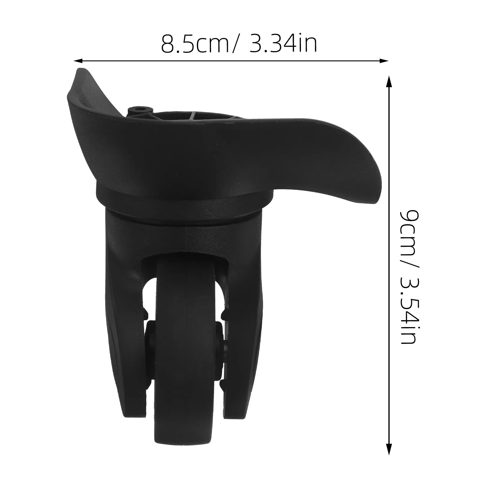 2pcs Universal Suitcase Wheels Replacement Black Luggage Swivel Casters Durable Silent Travel Bag Wheels Trolley Case Wheel Set