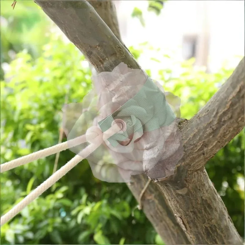 Reusable Tree Support Straps Windproof Anti-Hurricane Tree Staking Straightening Ties with Grommets Yard Accessory