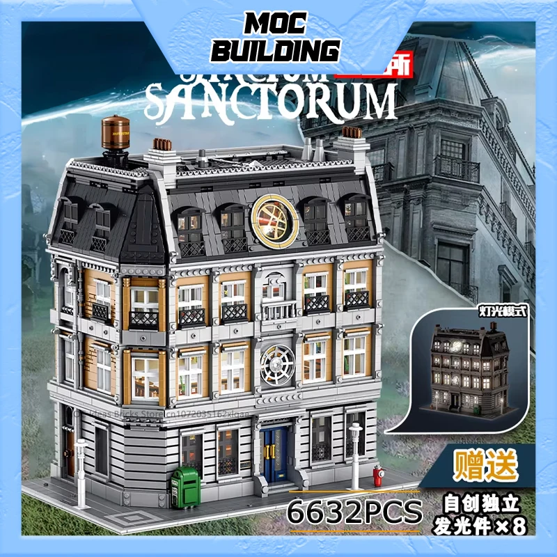 Creative Model With Led 613001 6564Pcs Doctor Strange's Sanctorum Sanctum Showdown MOC Building Blocks Bricks Toys Xmas Gifts