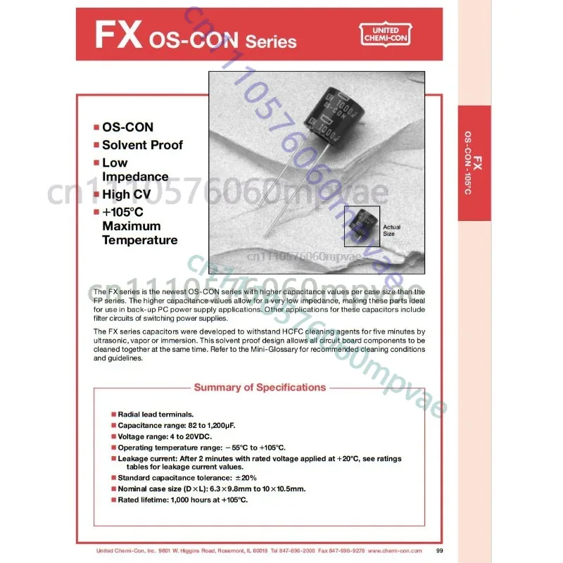 Japan NIPPON FX Series 220uF/20V Copper Aluminum Polymer Solid State Capacitor 10X11MM Original Box