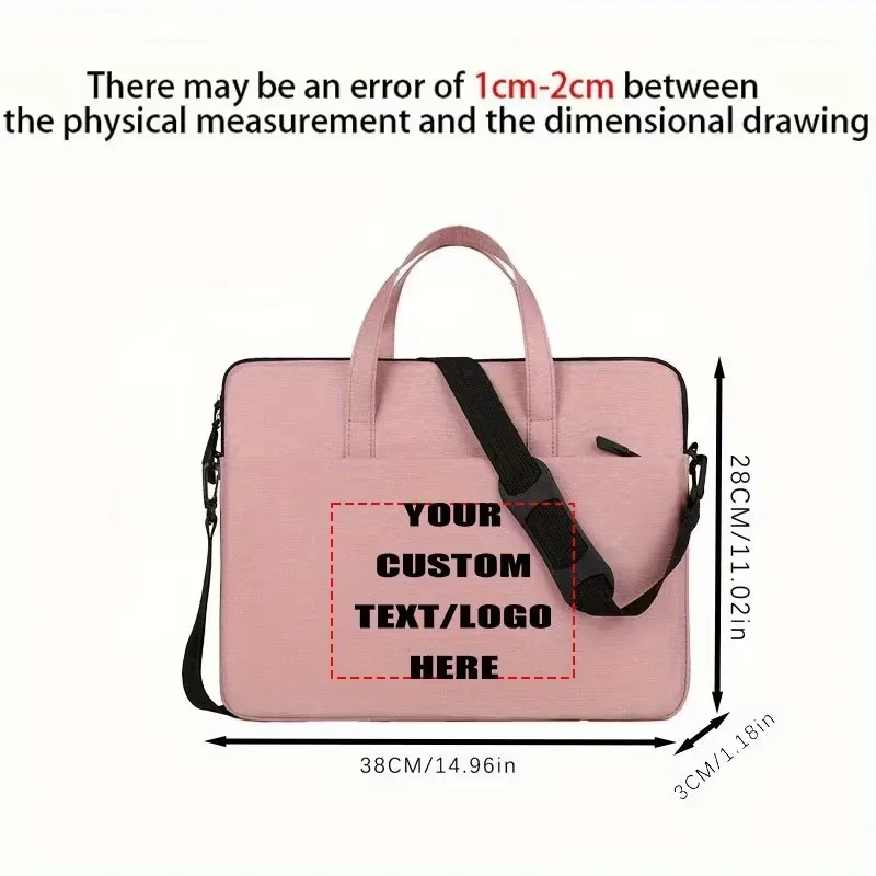 Custom Picture Lightweight Laptop Bag, Detachable And Adjustable Shoulder Straps Suitable for Daily Travel, Work Commuting