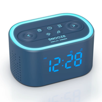 Snooze Digital Alarm Clock, White Noise Sound Machine, 21 Soothing Sound, 8 Night Light, 9 Sleep Smart Timer, Children's Bedroom