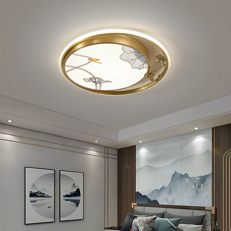 Multicolor Enamel LED Ceiling chandelier Lamp for  Living Room Dining Room Study office project Copper ceiling fixture Lighting