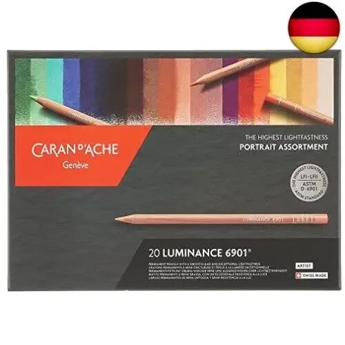 Caran d'Ache Luminance Portrait 20-Piece Colored Pencil Set