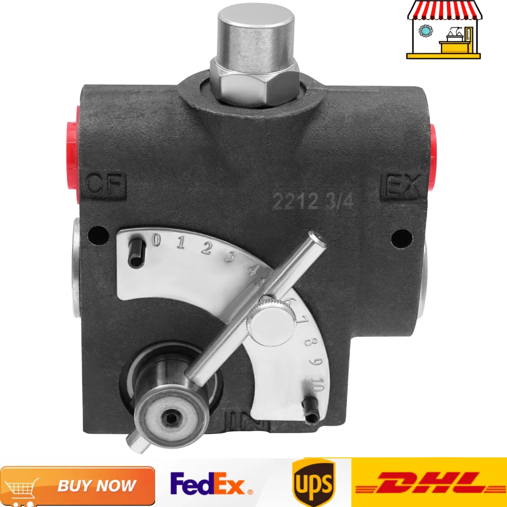 

LKF-114 Hydraulic Adjustable Flow Control Valve | 0-30 GPM Max.3000 PSI 3/4" NPT Hydraulic Valvefor Industrial System