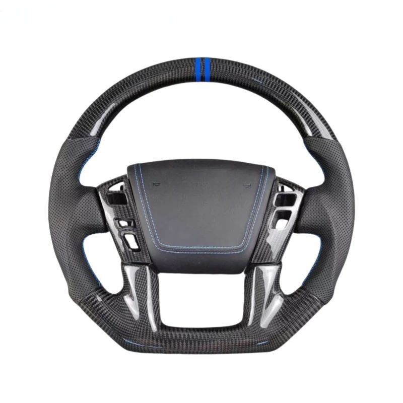For Y61 Y62 Steering Wheel Sport Flat Bottomed Carbon Fiber Upgrade and Customized Modification Steering Wheel