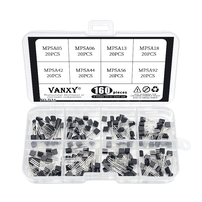 8 values TO-92 transistor kit mpsa05 mpsa06 mpsa13 mpsa18 mpsa42 mpsa44 mpsa56 mpsa92 triode mpsa A05 A06 A18 A42 A44 A56 A92