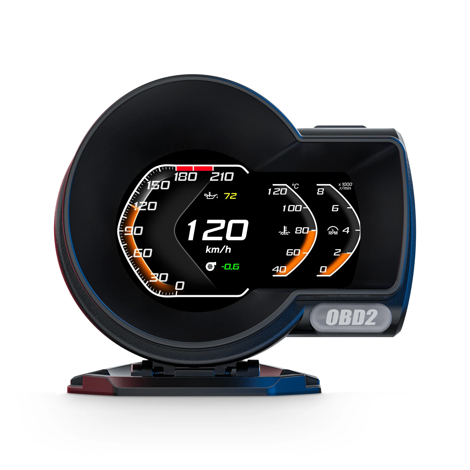Universal F8 OBD GPS Liquid Crystal Multifunctional Instrument Display Speedometer Pressure Water Temp Vehicle Turbine Meter