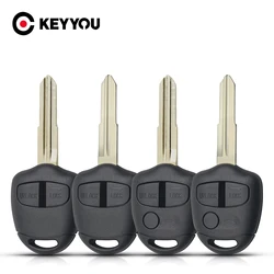 KEYYOU 2/3 Buttons Remote Car key shell Case For Mitsubishi Lancer EX Evolution Grandis Outlander Key Shell MIT8/MIT11 Blade