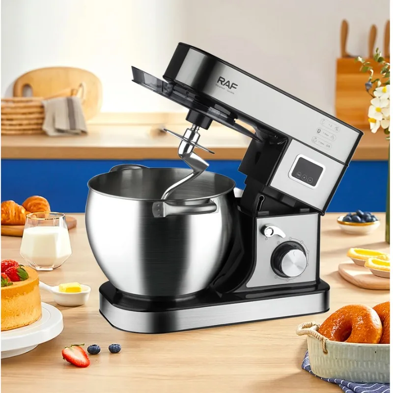 12L Stand Mixer Kitchen Aid Food Blender Cream Whisk Cake Dough Mixers With Bowl Stainless Steel Chef Machine Charm