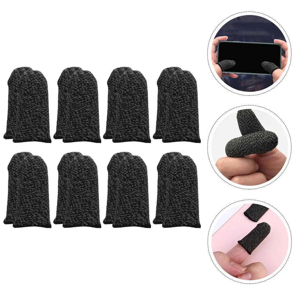 

8Pairs Anti-Slip Touchscreen Finger Sleeves Breathable Sweat-Absorbing Gaming Finger Covers for Mobile Games Comfortable