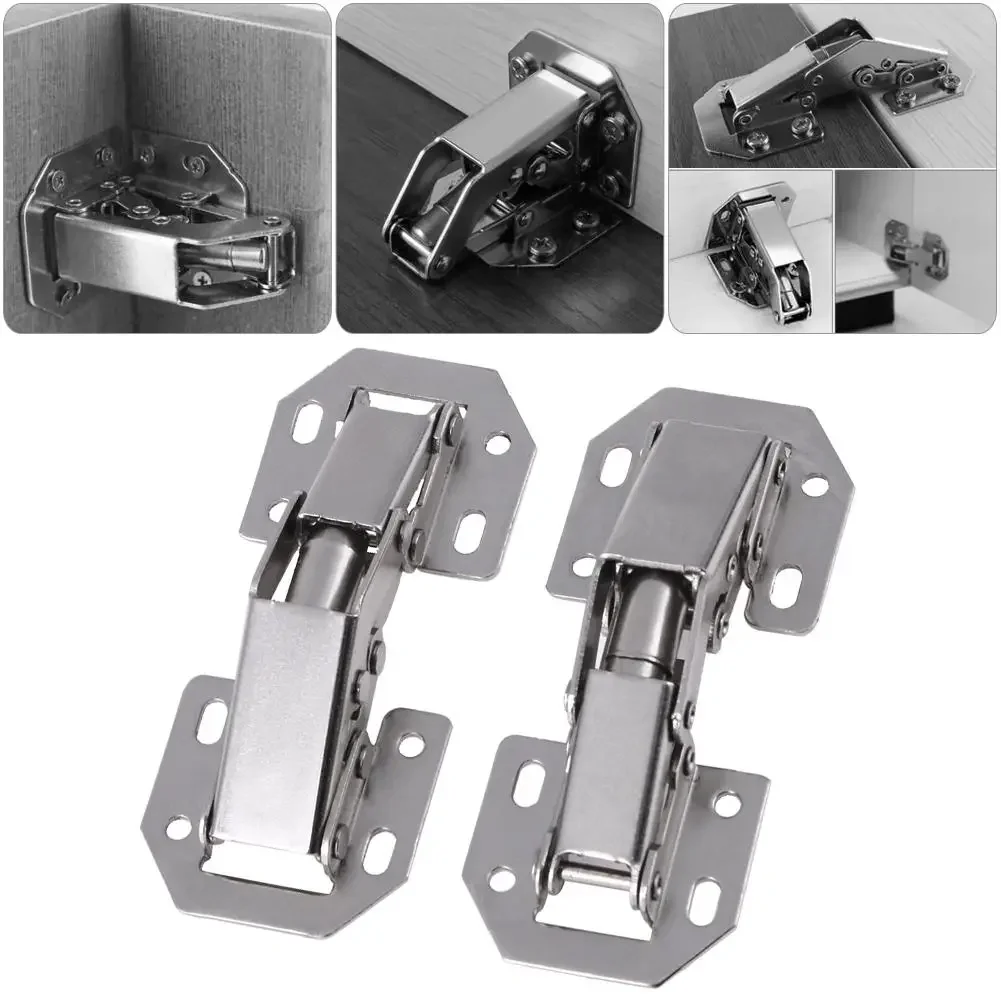 

10pcs Furniture Drawer Hinge No Slot Required Easy Installation Hinges Cold Rolled for Window Cupboard Kitchen Door Repair Tools