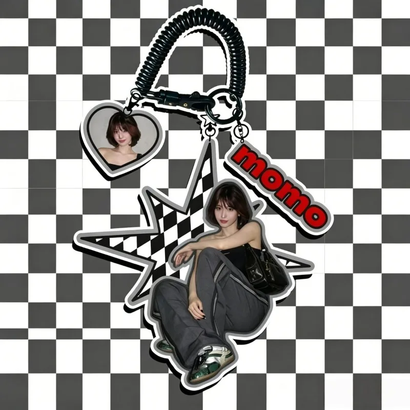 

TWICE Lovely Funny Cartoon Design Creative Acrylic Key Cute Small Decorative Hanging Charms for Bag Keychain DIY Ornament