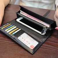 New Fashion Leopard Cow Genuine Leather Women Long Wallets Real Leather Female Luxury Brand Designer Clutch Girl Gift Cash Purse - Image 4