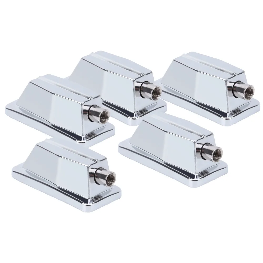 5pcs ​Rectangular ​Snare Drum Lug​ ​Single End Metal ​Tom Drum Lugs​ ​Silver ​Chrome Plated Finish​ ​Snare Drum Claw Hook​