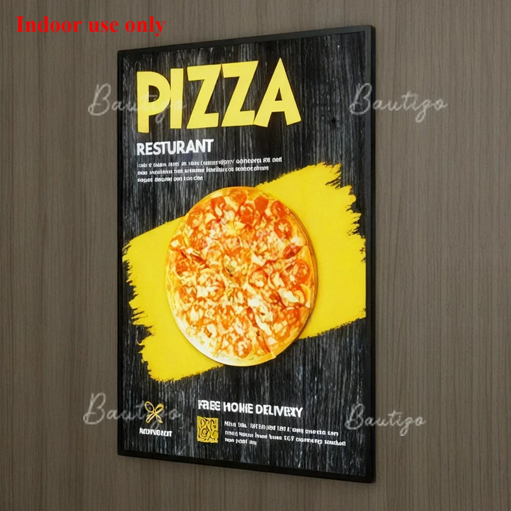 Custom Ultra-thin Light Box,Slim A4 LED Lights Sign for Bar Poster Display Menu Board,Illuminated Signboard for Wall Decor