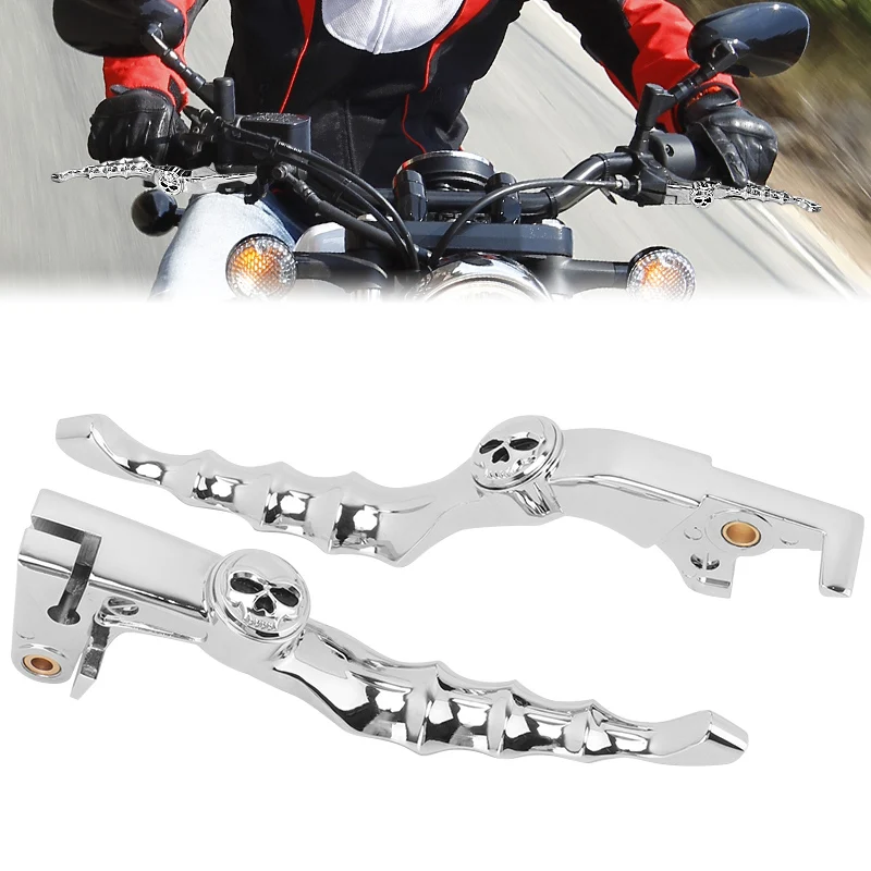 

Chrome Motorcycle Skull Brake Clutch Levers Shifter Lever For Yamaha Bolt 950 XV950 XVS 950 R/C SPEC 2013-2019