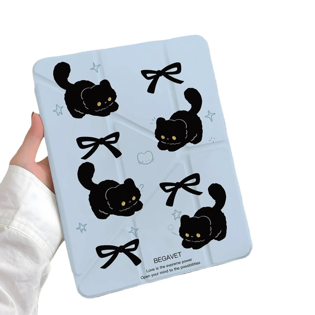 

Чехол для планшета с черным котом и слотом для iPad Pro 2024 2022 2021 2020 2019 2018 2017 11 10 9 8 7 6 5 Air7 6 5 4 3 2 1 Cover