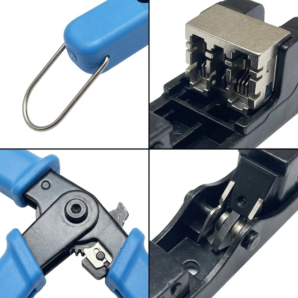 Blue-Handled Punch Down Tool for Cat5e Cat6 For Keystone Modules Supporting Both Standard and Angled Connector