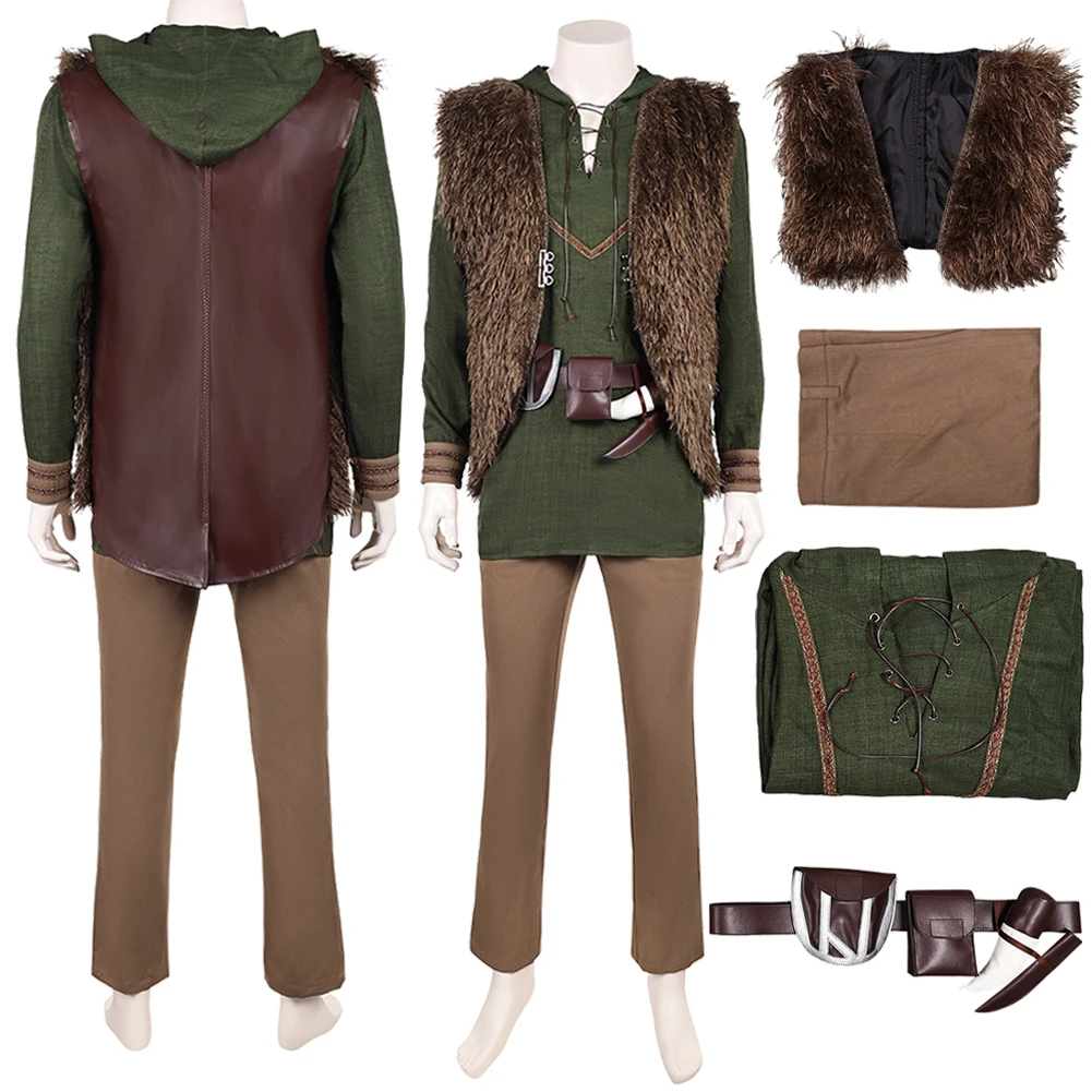 

2025 Movie How Train Dragon Cosplay Hiccup Top Pants Hallowmas For Men Male Adult Party Uniform Costume Carnival Role Play Suits