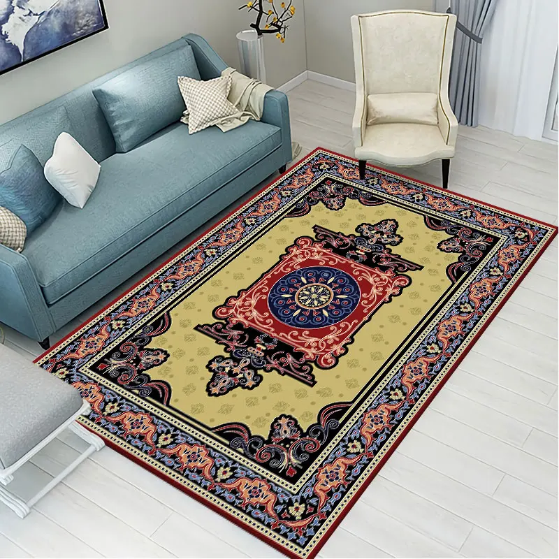 Carpet Persian Vintage Style Carpet Living Room Bedroom Mat Non Slip Area Carpet Moroccan Traditional Vintage Carpet