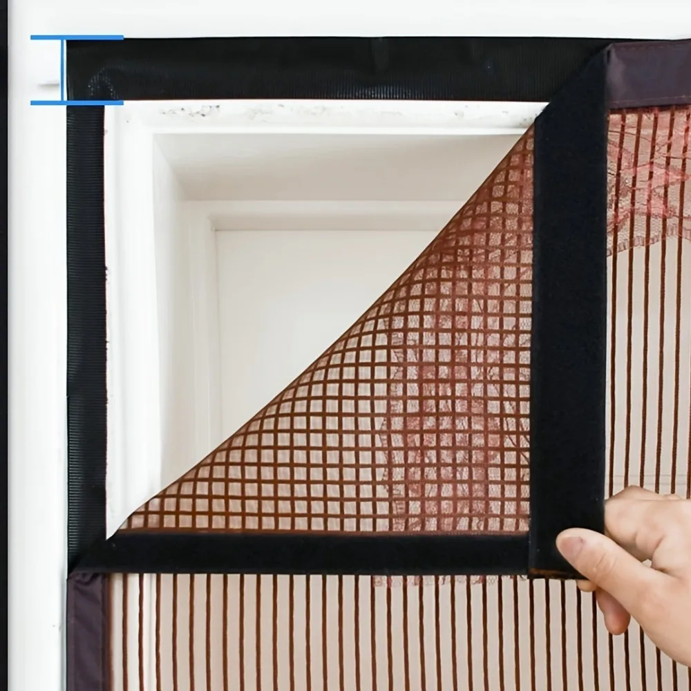 Upgraded Version of Diamond Mesh Magnetic Screen Door Multi-specification Large Self-sealing Mosquito Screen Door Bedroom