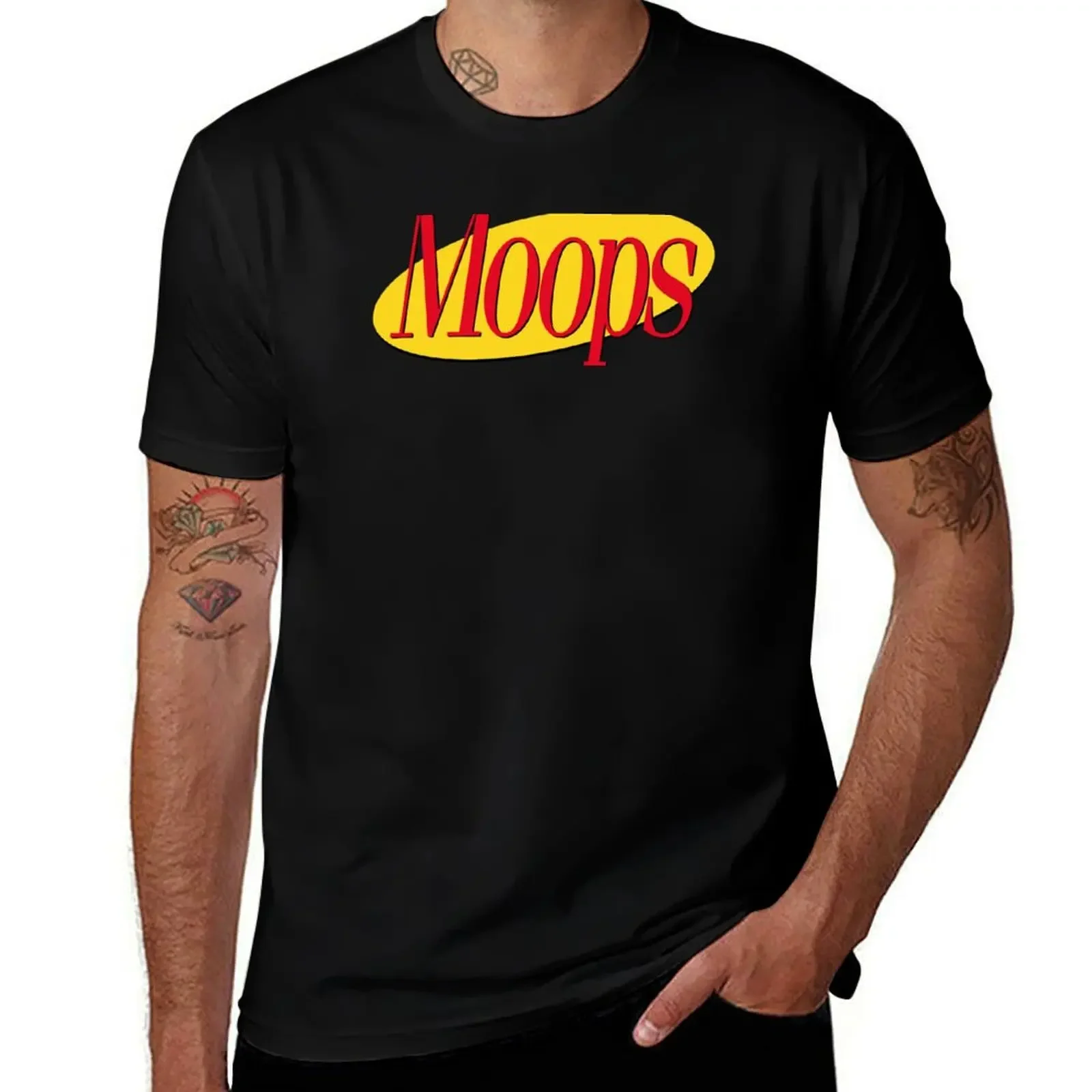 

MOOPS T-Shirt basketball graphic tees plain customs Men's clothing