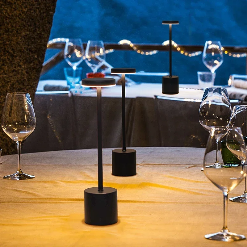 Lâmpada de mesa led simples sensor toque recarregável lâmpada mesa 3 cores cabeceira ajustável criativo luz ambiente barra decoração do quarto luz