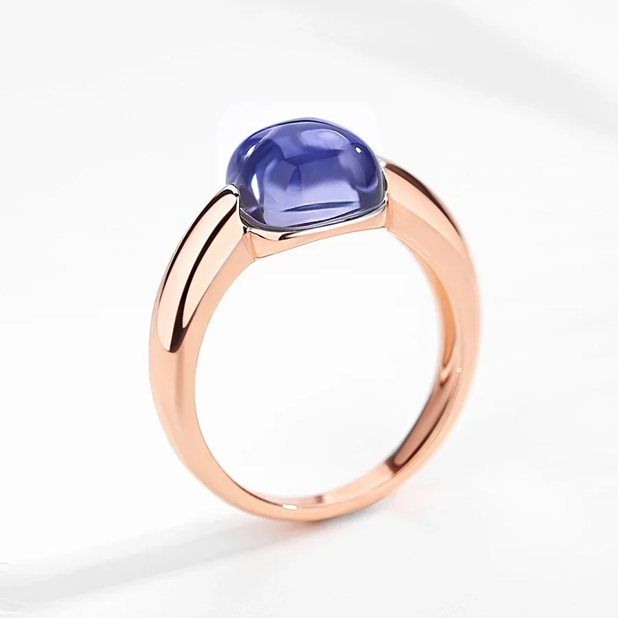 KALETINE Crystals Luxury 925 Sterling Silver Rings For Women New Elegant Wedding Party Rings Jewelry Accessories Girl Mom Gift